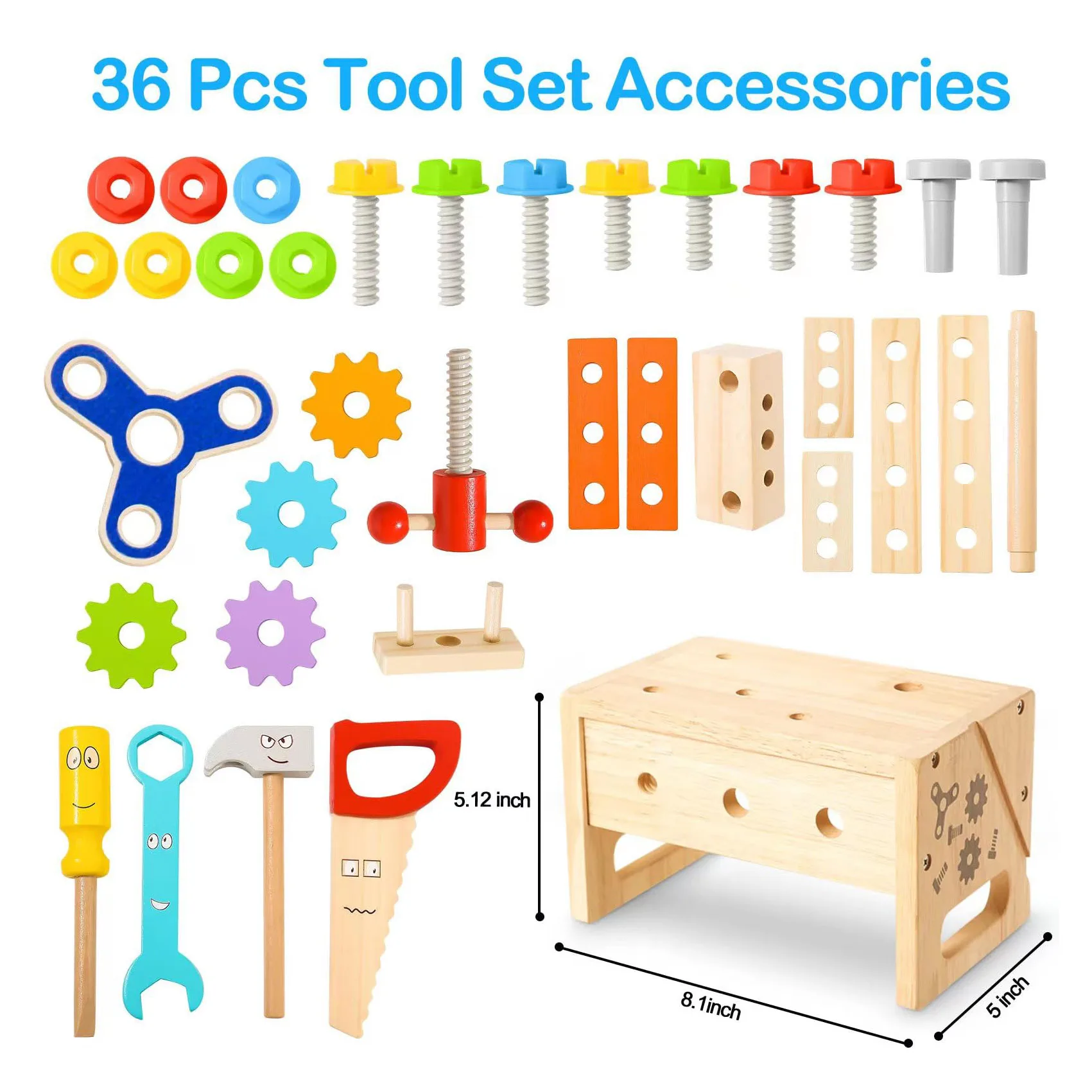 Набор деревянных инструментов для малышей