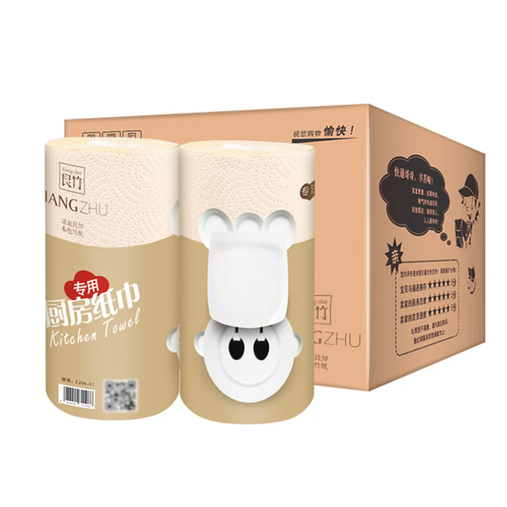 Highly Absorbent unbleached bamboo paper towels 2 ply kitchen tissue