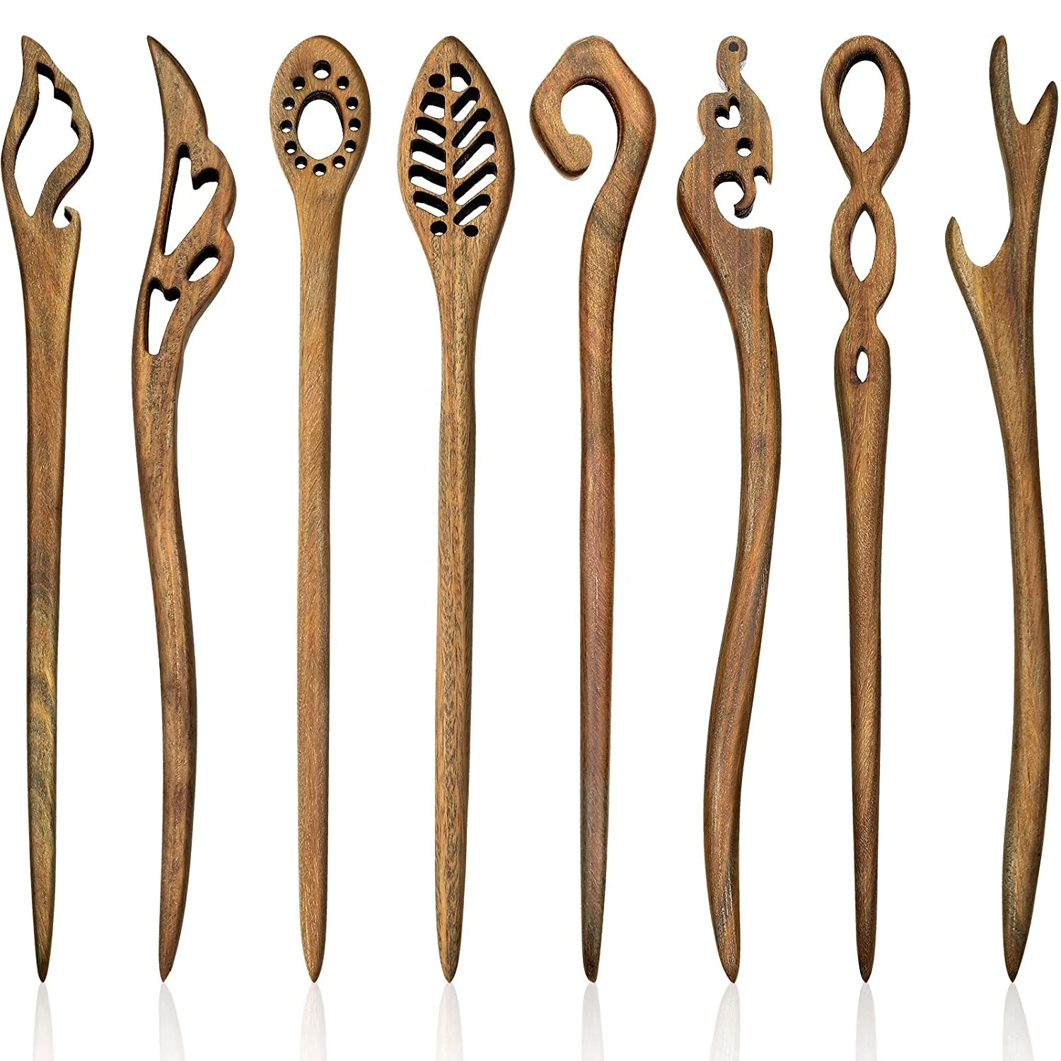 Деревянная палочка для волос, 7 дюймов