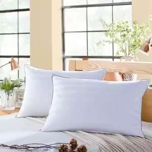 Luxury Pillows for Bed Queen Size Hotel White Cotton Pillows Down Alternative