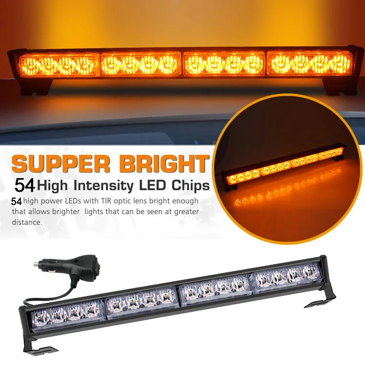 12V 16 LED Car Truck Emergency Strobe Light Flashing Warning Lights bar Red Blue Yellow Signal Lamp
