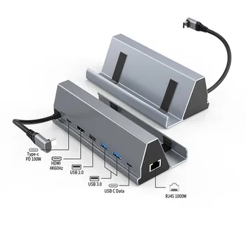 Likai Steam Deck Dock 7 in-1 USB C Docking Station with 4K@60Hz HD-MI, RJ45, PD 100W Charging Hub