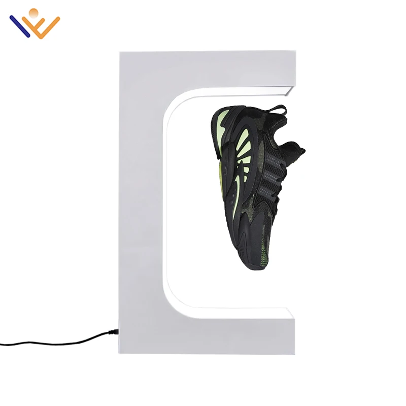 dropshipping Retail 360 magnetic floating display rotating devices levitating shoes display rack stand
