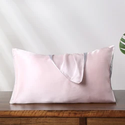 Private Label Hidden zipper mulberry silk pillowcase 22momme 100% pure silk pillowcase envelope