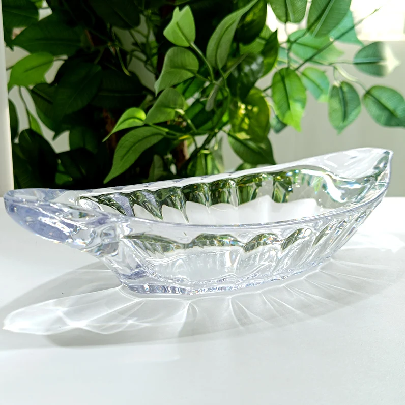 Clear Plastic Banana Split Sundae Dish Unbreakable Ice Cream