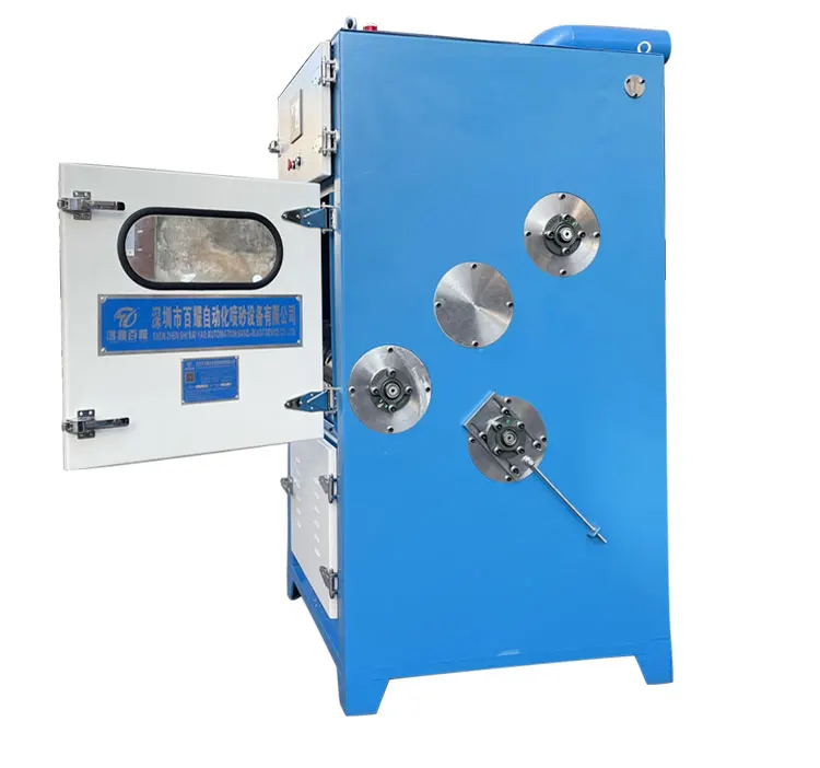 Crawler Burr Deflashing Sand Blasting Machine Automatic Tumble Belt Small Deburring Sand Blasting Machine