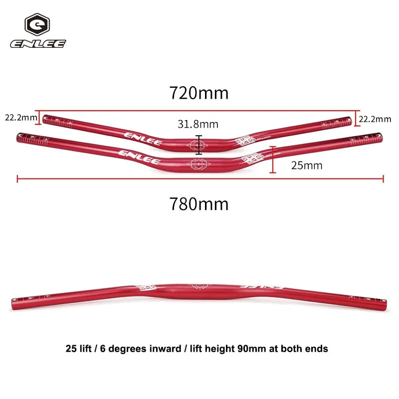 In Stock ENLEE Aluminum Alloy Bicycle Handlebar Mountain  Bike Handle Bar for Bicycle