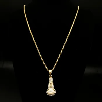 Beiyan jewelry new product ideas 2020 fashion hip hop diamond microphone gold pendant