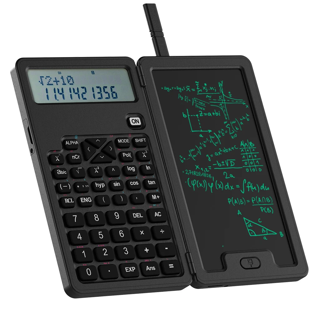Basic Calculator Notepad With LCD Writing Tablet, Rechargeable, Lock - View #12