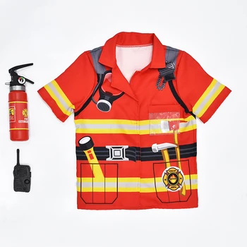 Halloween Firefighter Kids Firemen Costume Set Fireman Role Play Costume