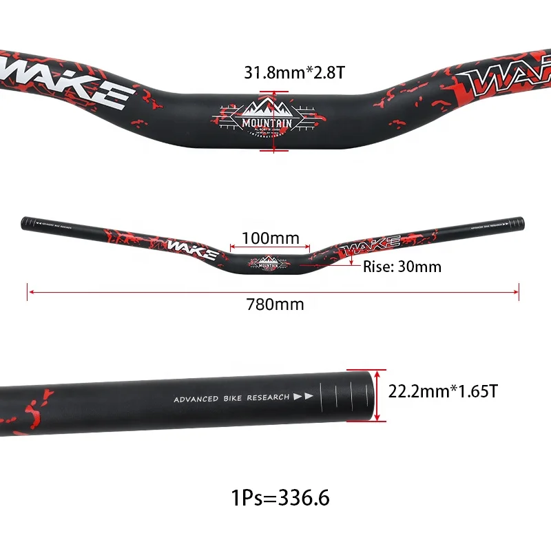 mtbハンドル WAKE超軽量ツバメ型31.8mm * 720mm/780mm自転車ハンドルバーMTB