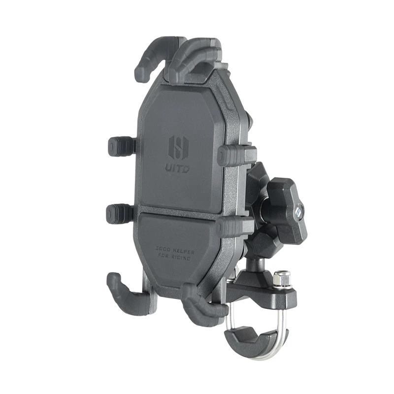 SUMU Universal Aluminum Alloy Phone Mount Holder Shock-absorbing Anti-theft Screw Stability Dual Port Fast Charging Bicycle