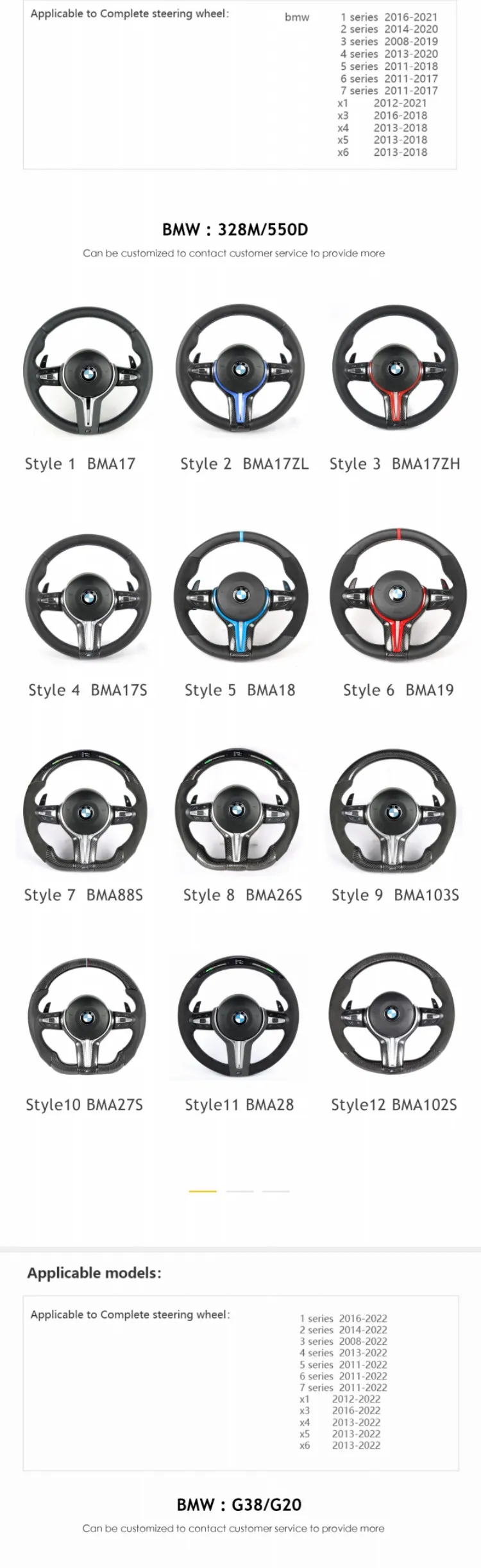 Best Race Steering Wheel For Bmw 5 Series 3 Series M3 M5 F10 F30 E71 ...