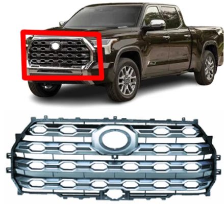 car body kit Chrome grille with Camera Hole front grille For Toyota Tundra 2022 2023