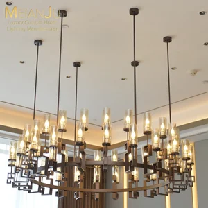Zhongshan Crafted Large Luxury Crystal Clear Glass Premium Chandelier Indoor Home Decor Hanging Light Fixture for Hotels