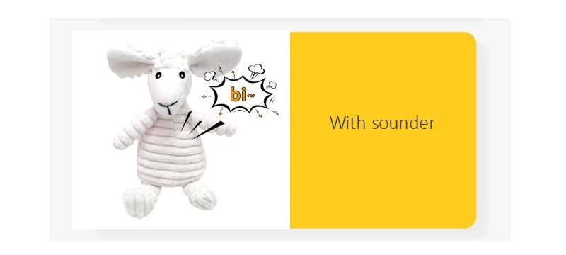 Small Fun Pet Toy Donkey-Shaped Corduroy Chew Toy with Squeaker Squeaky Plush Bone Molar Puppies Dogs Dog Training Accessories