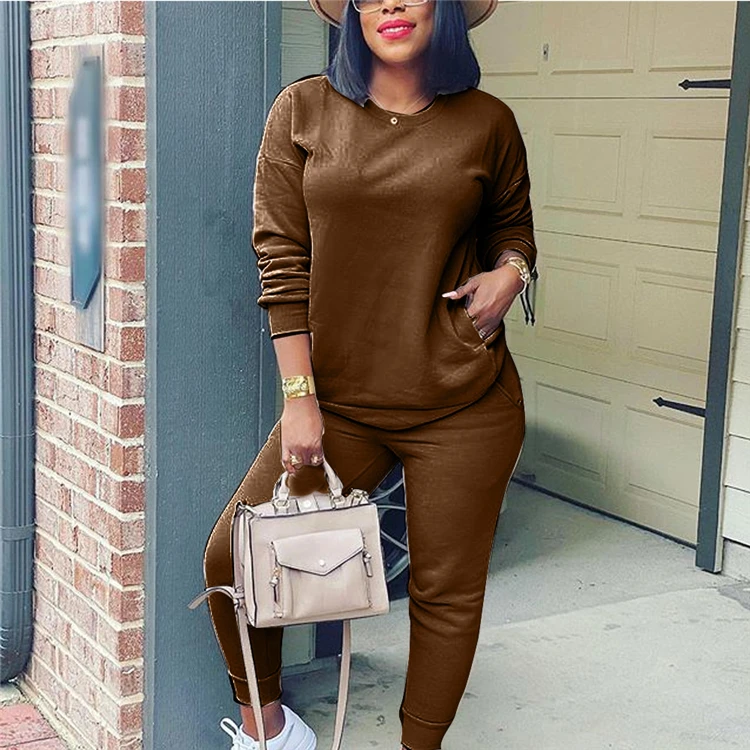 1082103 Hot Selling Womens Fall Clothing 2021 Ladies Two Piece Pants Set Tracksuit Outfits 2 Piece Set Women Clothing