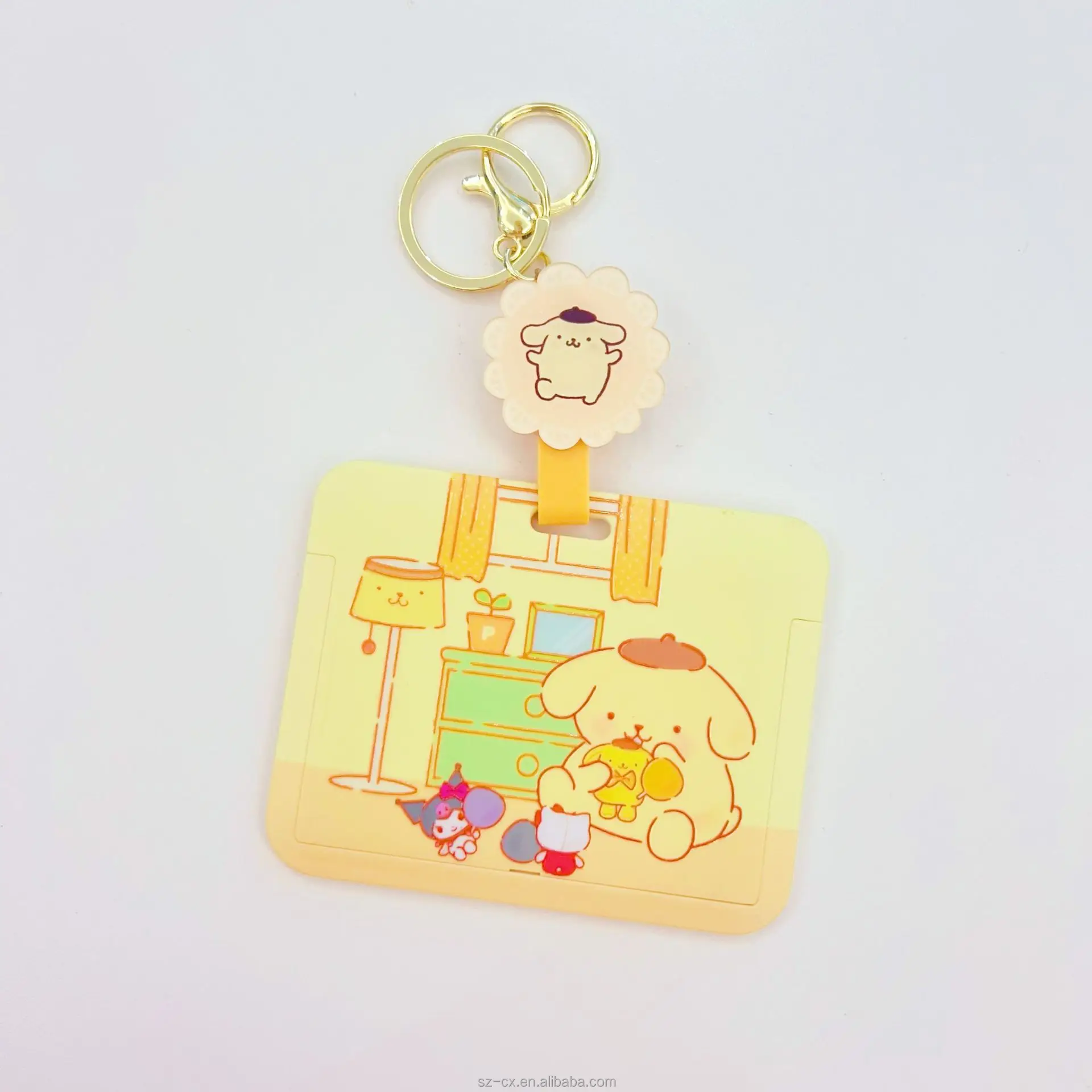 Fashion Cute 3d Cartoon Student Name Tag Card Holder Key Chain Lanyard