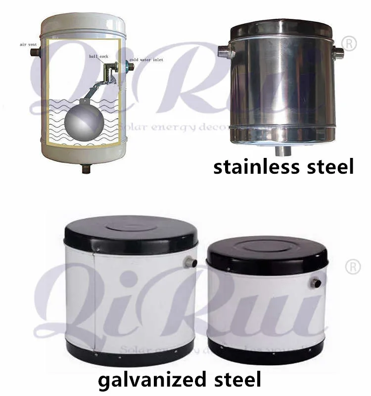 Solar Water Heater Part Feeder Tank Galvanized Steel Solar Water Heater