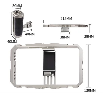 Universal Multi-functional Portable Hand-held Anti-shake Stable Aluminium Alloy Mobile Phone Holder Video Rig Cage Frame detail image