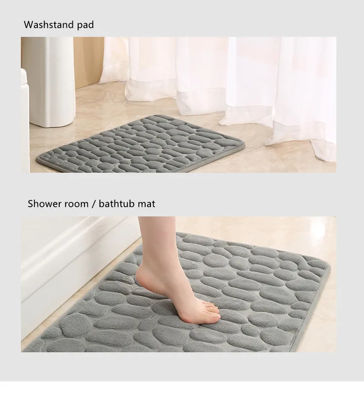 Hot Selling Custom Coral Velvet Suit Bath Mat Non Slip Environmental Protection Floor Mat details