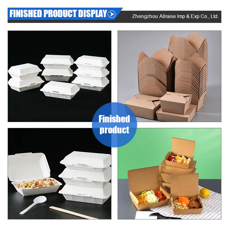 Automatic Burger Disposable Paper Lunch Box Making Machine Take Away