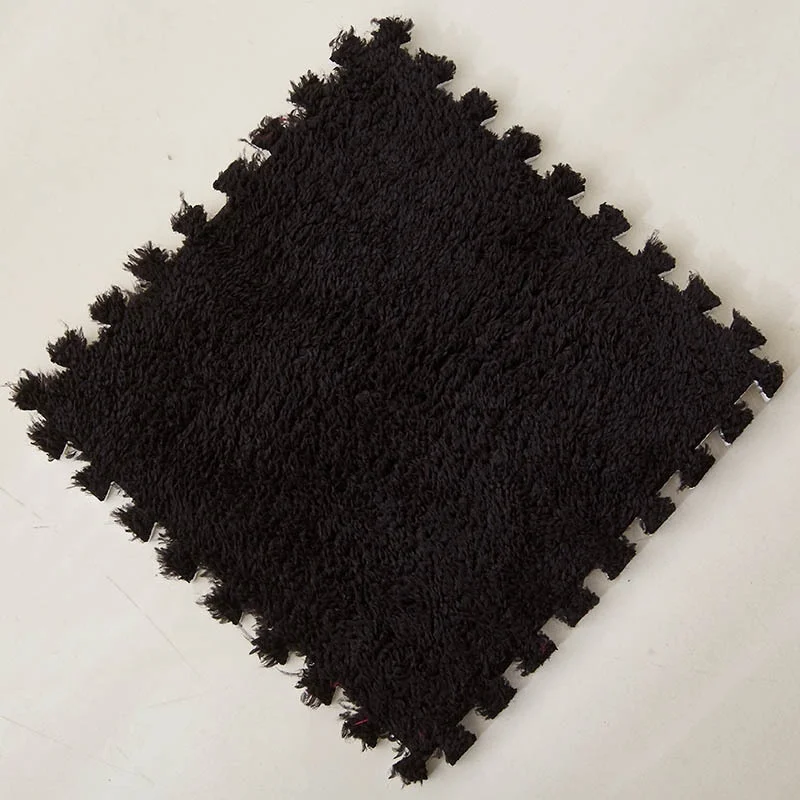 Multi-functional Pure Colors Square Carpet in  Bedroom Plush EVA Foam Flooring Tatami Mat Detachable Seamed Rug
