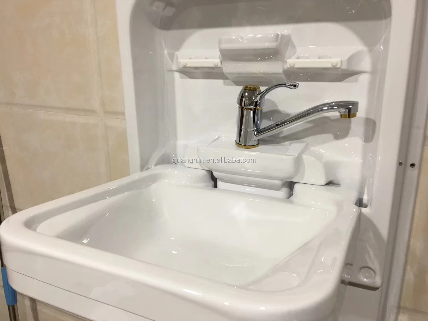 RV ABS встроенный складной ванная раковина с смеситель для душа или dainer GR-Y001