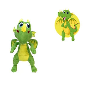 High Quality Customizable Dinosaur & Chinese New Year Dragon Plush Toy with PP Cotton Filling Green Color