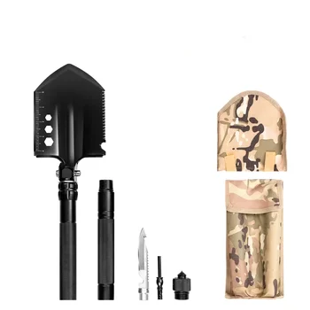 Industrial Grade Detachable Camping Shovel Portable Steel Multitool for Versatile Outdoor Activities & Snow Shovel Use