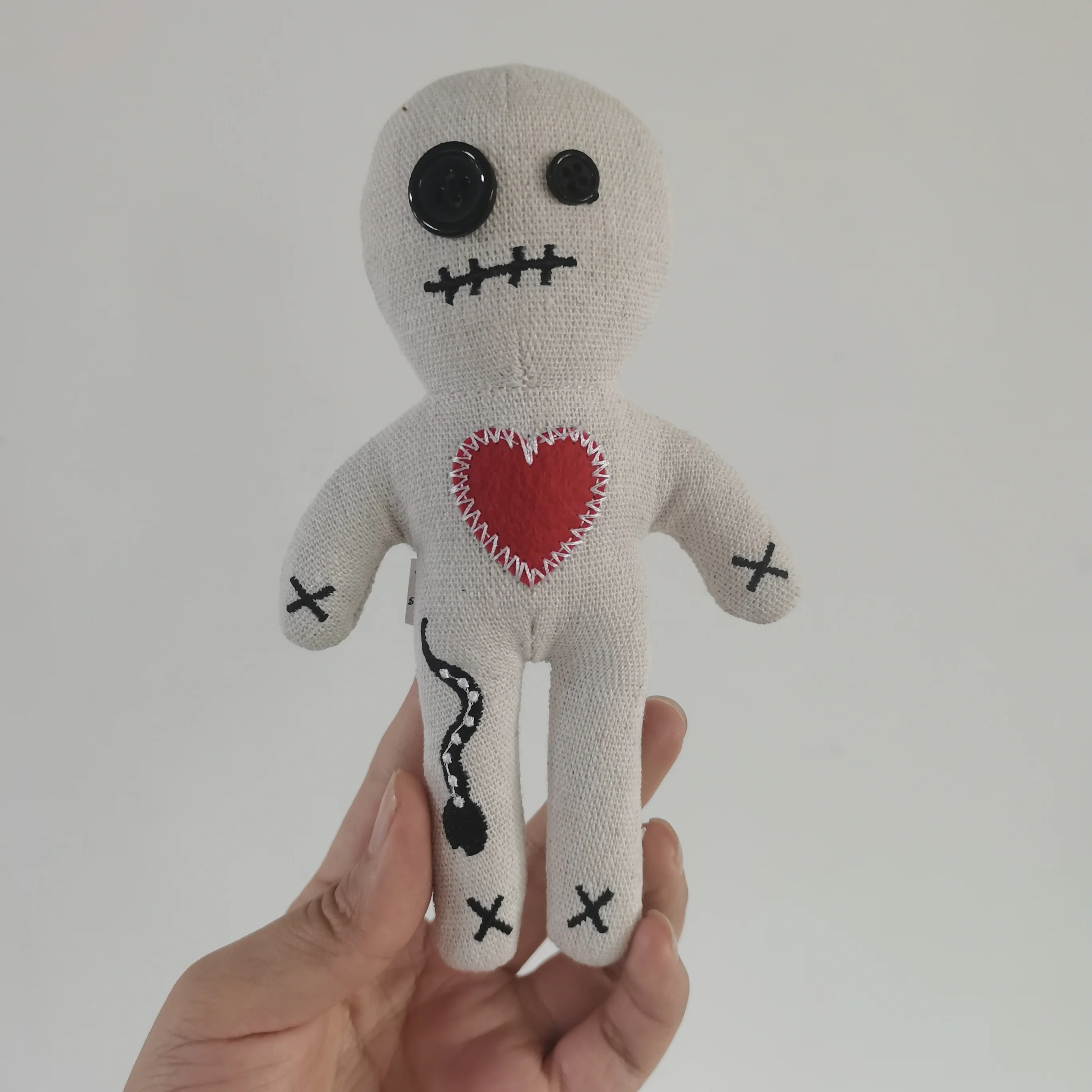 Handmade Voodoo Doll Linen Voodoo Toys with Button Eyes