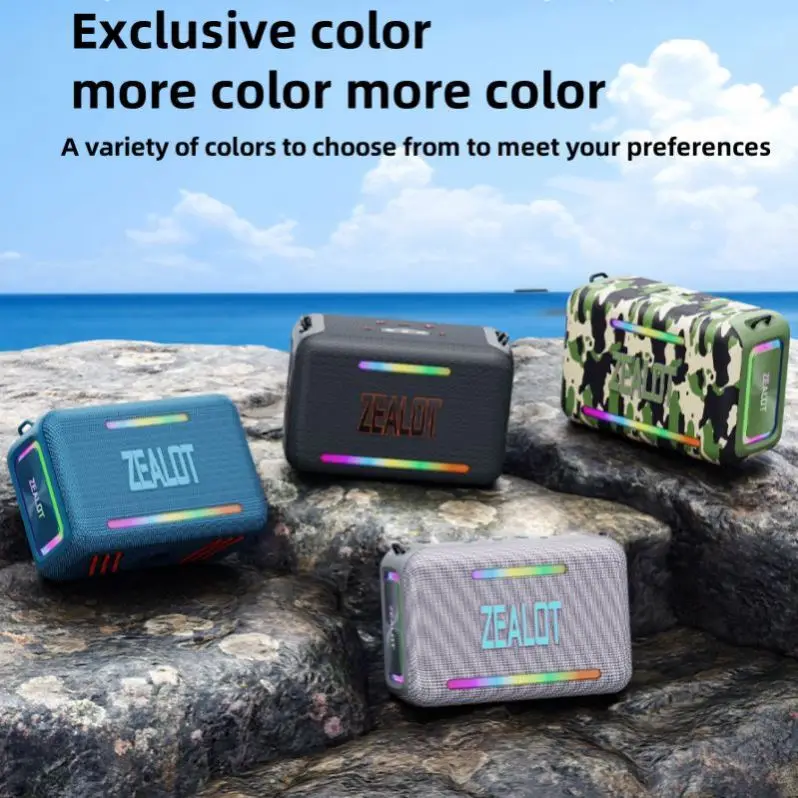 S95 Zealot 120WポータブルBluetoothスピーカーRGBカラフルライト防水