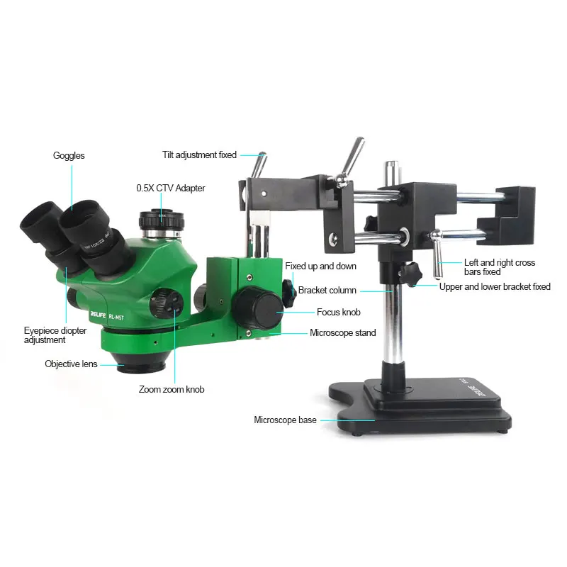 High Quality RELIFE RL-M3-STL2 7X-45X Stereo Binocular Microscope for Mobile Phone Repair