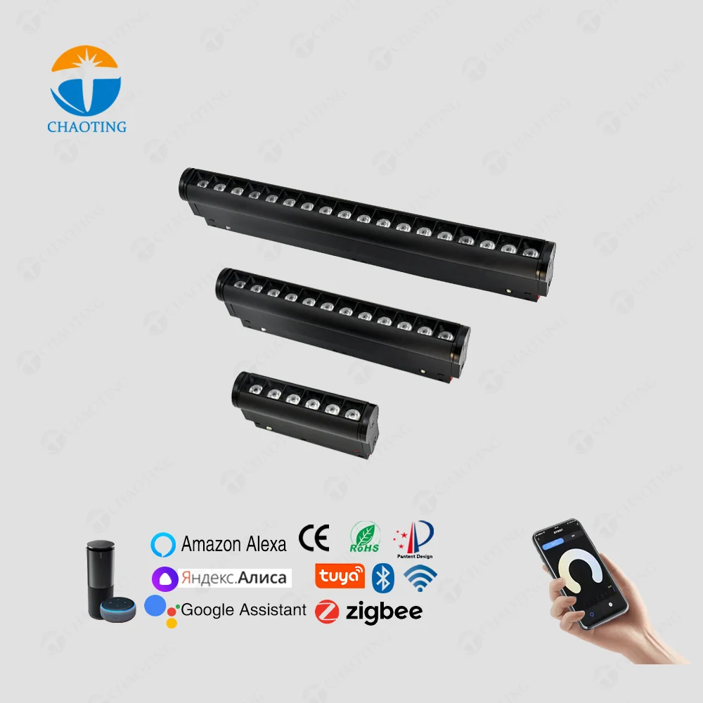 Safe Voltage 48V Smart Tuya Control 6W 12W 18W Magnetic Led Track Light Wall Linear Rotaryled Magnetic Track Grille Spot Lights