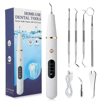 Ultrasonic Tooth Cleaner Dental Scaler Electric Plaque Remover For Dentist Household Teeth Cleaning Kit