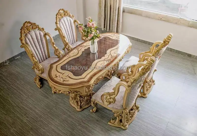 Dining Table Set 6 Seater Luxury Italy Master Design Luxury Ivory And