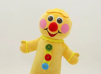 Festivals Carnival Halloween Inflatable Mascot Costumes Gingerbread Man 2.2m Inflation Clothing for Adults Walking Cosplay Wear