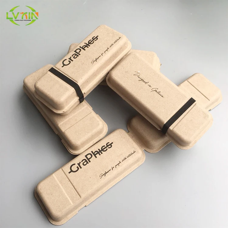 Molded pulp eco friendly packaging box oem service green sustainable packaging custom paper box molded paper pulp packaging