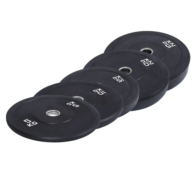 Competitive Workout Gym Weightlifting Plate Set 15kg 50kg Rubber Bumper Discs 20kg Iron Weight Discs Barbell Plate Bumper Weight