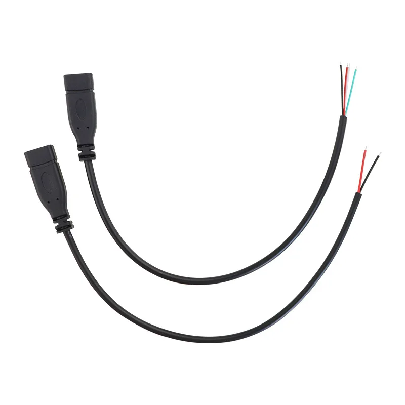 USB Type C to Open End Cable USB C Male Cable 2 Core Type C Female Cable