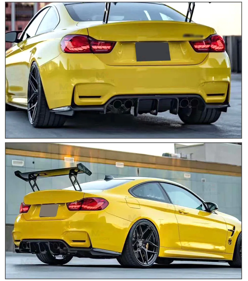 V Style Carbon Fiber Rear Diffuser for BMW F80 M3 F82 F83 M4 2015-2019 ...