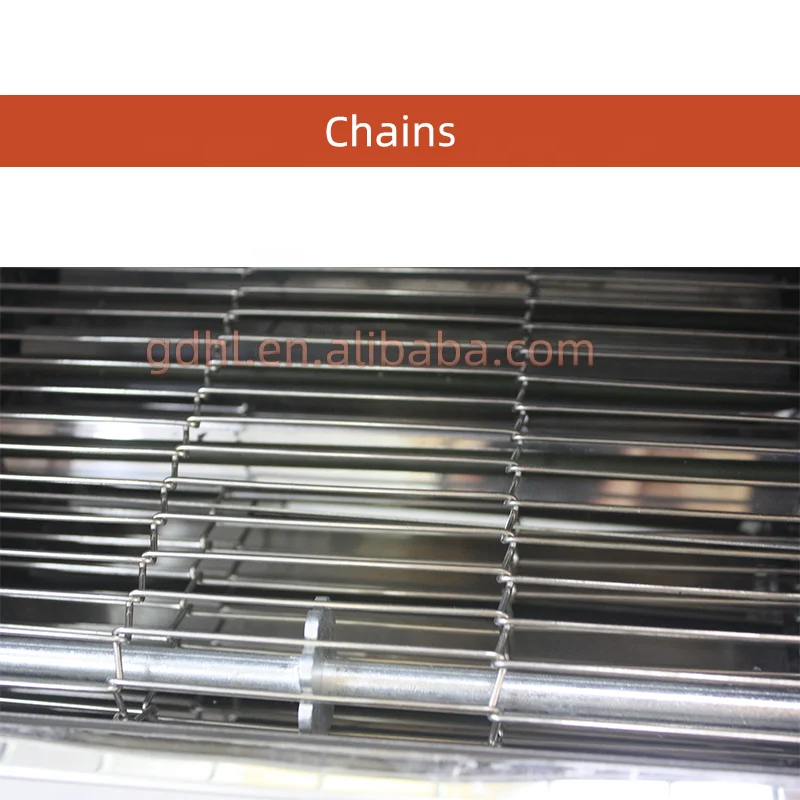 Хлебопекарный хлебопекарный станок Ресторан Электрический конвейер тостер коммерческий для продажи Серебряная нержавеющая сталь HL