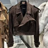 Dark Brown Suede