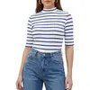 White Blue Striped