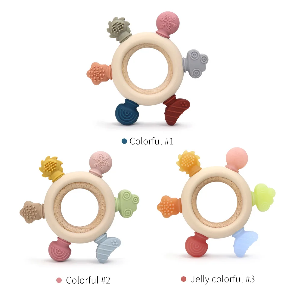 Wholesale Cute BPA Free Silicone Baby Teethers BPA Free Baby Feeding Chewing Teether Product Made From Durable Silica Gel