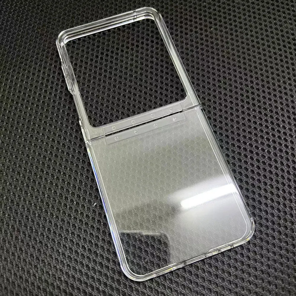 Laudtec Grand fenêtre pliable étui mobile transparent étui téléphonique transparent Pour Samsung Galaxy Z Flip5 Flip4 Flip3 5G Flip SJK124