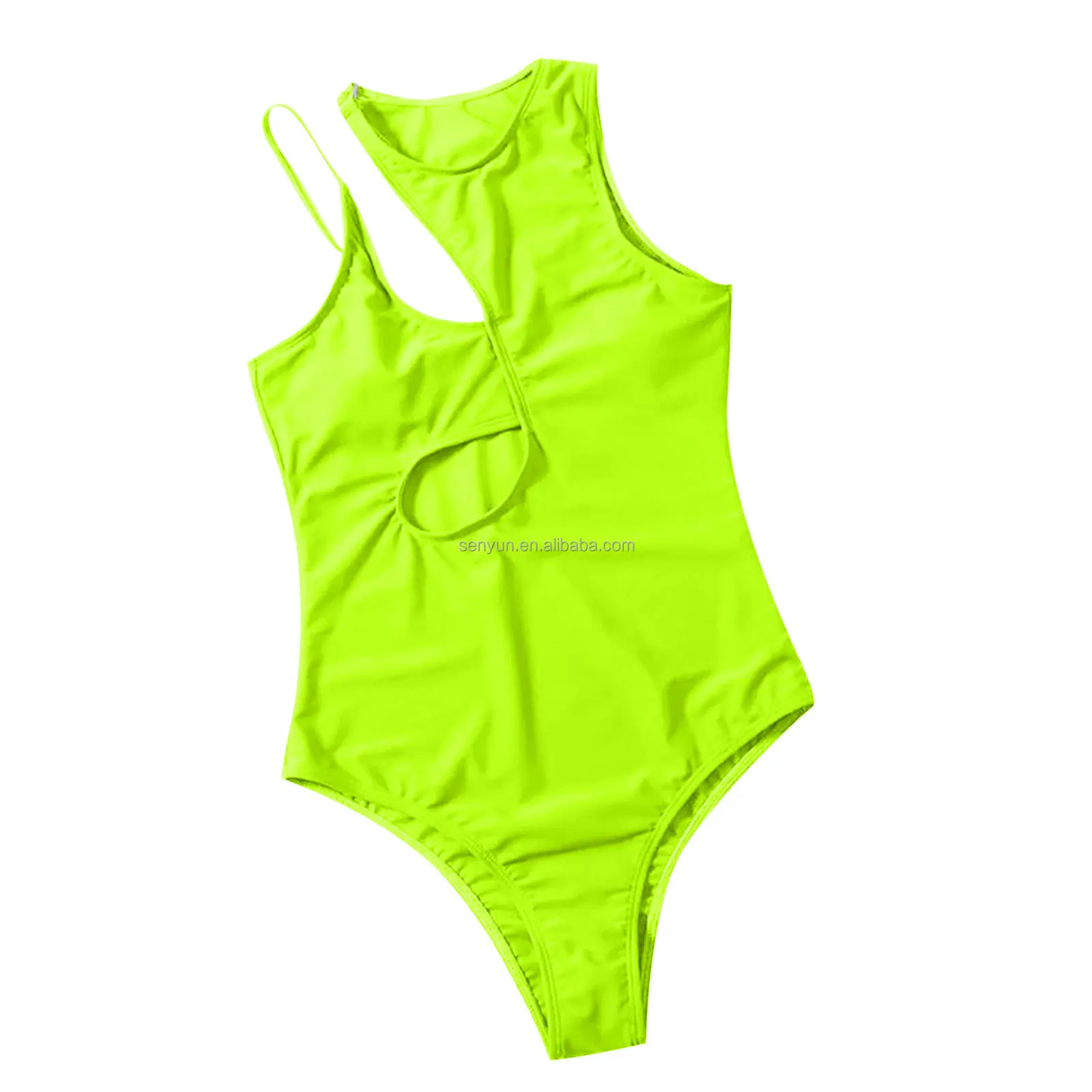 New 2024 Swimwear Solid Color String Split Body Designer Swimsuit Sexy