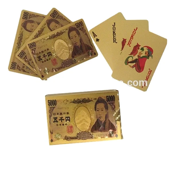 ポーカーカードのカスタマイズ日本円ゴールドトランプカード Buy 日本トランプ 999 9 ゴールドトランプ 素敵な日本ホリデーグリーティングカード Product On Alibaba Com