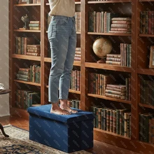 Multifunctional&Versatile Foldable Storage Ottoman Organizer