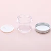 Transparent jar+silvery lid+cushion